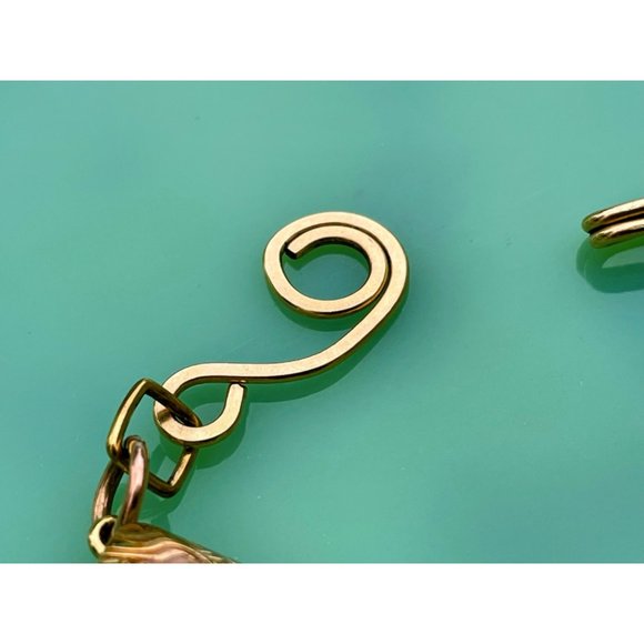 Vintage Dichroic Glass Link Bracelet Copper waves Gold Filled - Picture 5 of 16